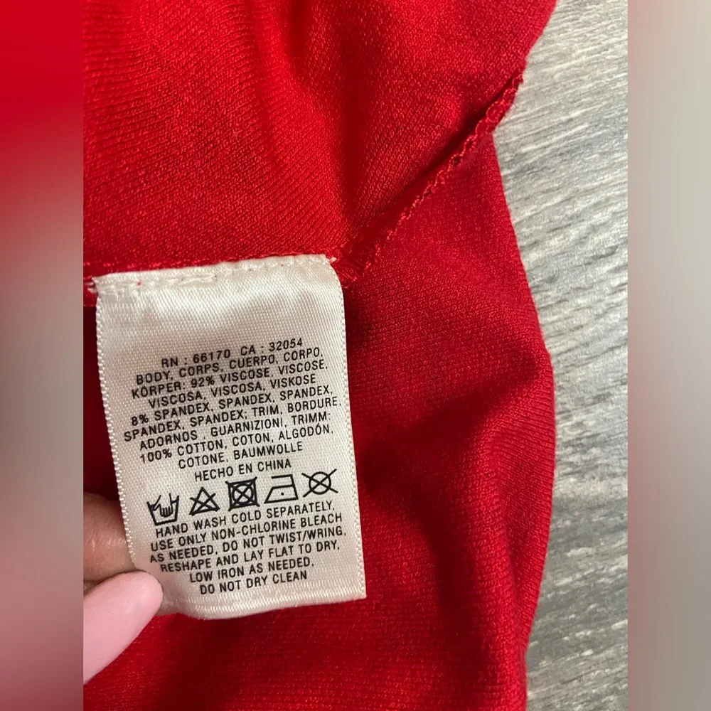 Leifnotes Red Casual Dress w Anchors &  ships size XS - Picture 8 of 11